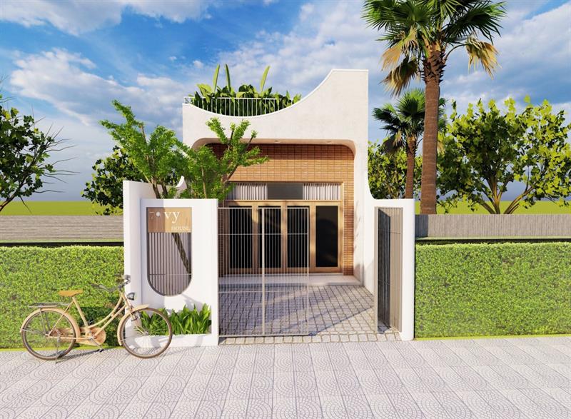 Xây dựng TMH - Công ty xây dựng uy tín tại Việt Nam. Thiết kế nhà ống 1 tầng 6x20m hạnh phúc nép sau sự giản đơn